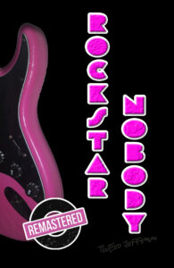 Rockstar nobody book cover with a pink and black guitar